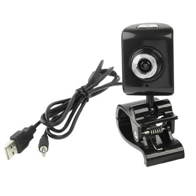 5.0 Mega Pixels USB 2.0 Driverless PC Camera / Webcam with Clip + MIC, Cable Length: 1.1m(Black)