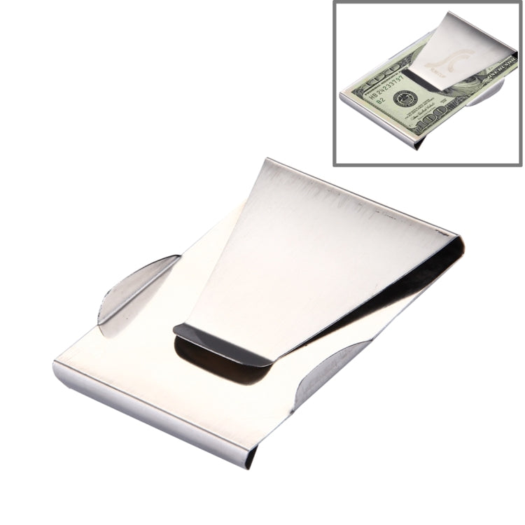 Metal Slim Sleek Money Cash Clip Clamp Double Sided Credit Card Holder