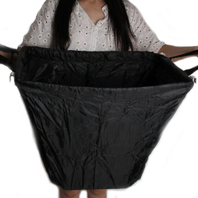 Supermarket Grocery Cart Bags Tote Cart Bags Folder Shopping Cart Bags(Black)