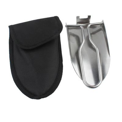 Folding Stainless Steel Hand Shovel(Silver)