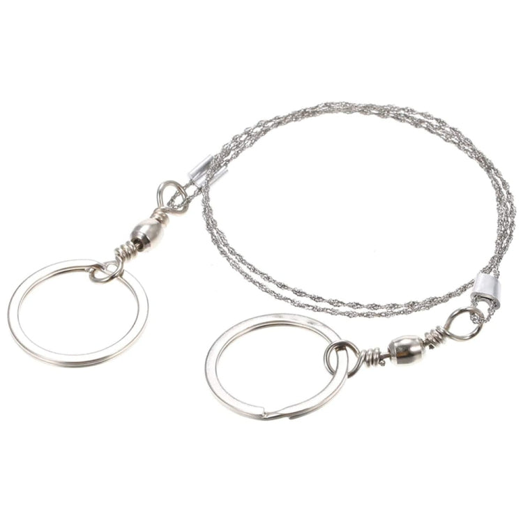 Outdoor Camping Commando Wire Saw Field Portable Self-defense Stainless Steel Hand-line Saws(Silver)