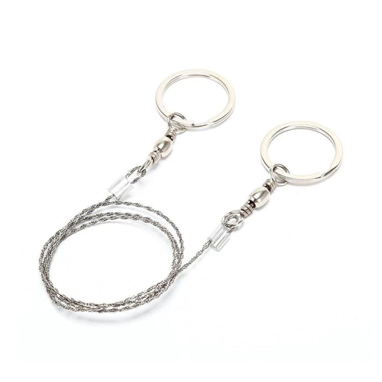 Outdoor Camping Commando Wire Saw Field Portable Self-defense Stainless Steel Hand-line Saws(Silver)