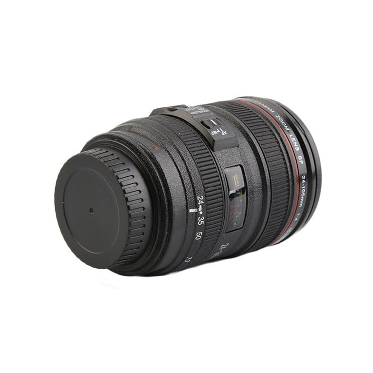 Unique Simulation Dummy Zoom Lens(EF24-105mm G/ 4 USM) Coffee Cup Mug, Stainless steel liner(Black)