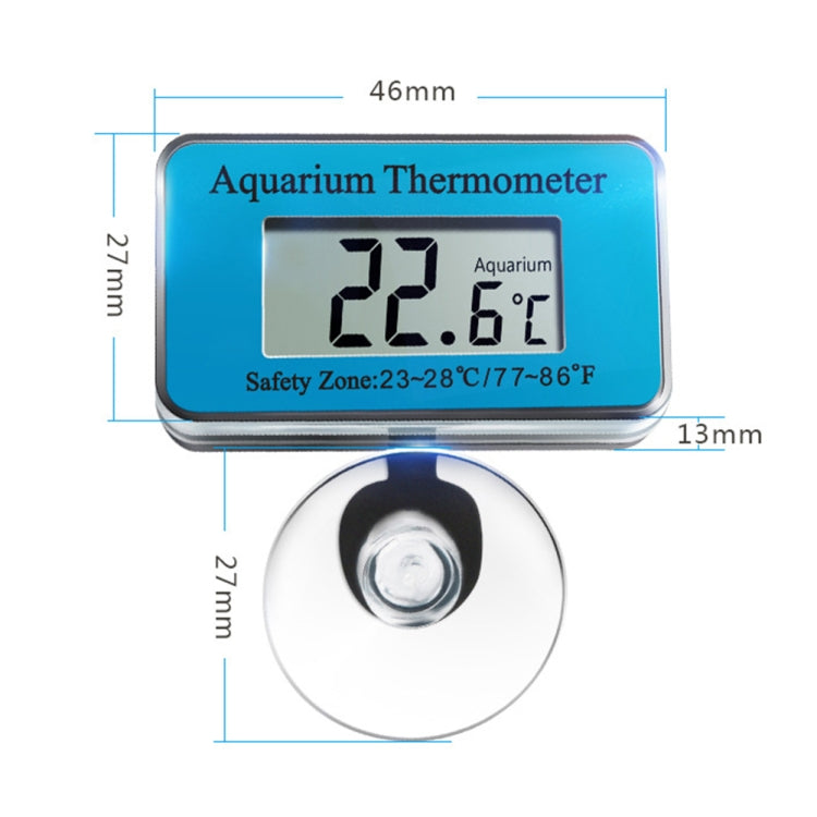 Digital Submersible Fish Tank Aquarium LCD Thermometer(Blue)