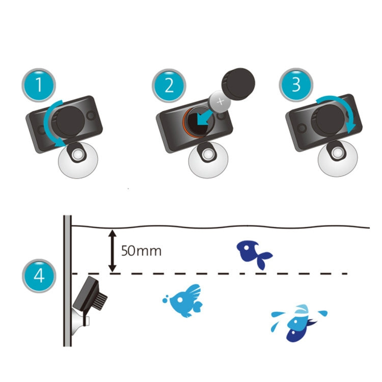 Digital Submersible Fish Tank Aquarium LCD Thermometer(Blue)