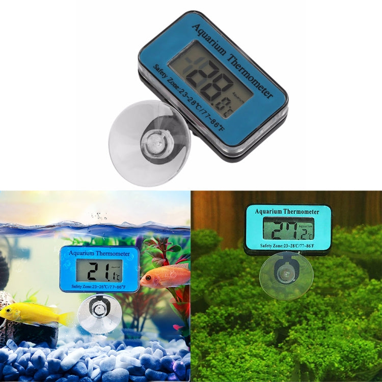 Digital Submersible Fish Tank Aquarium LCD Thermometer(Blue)