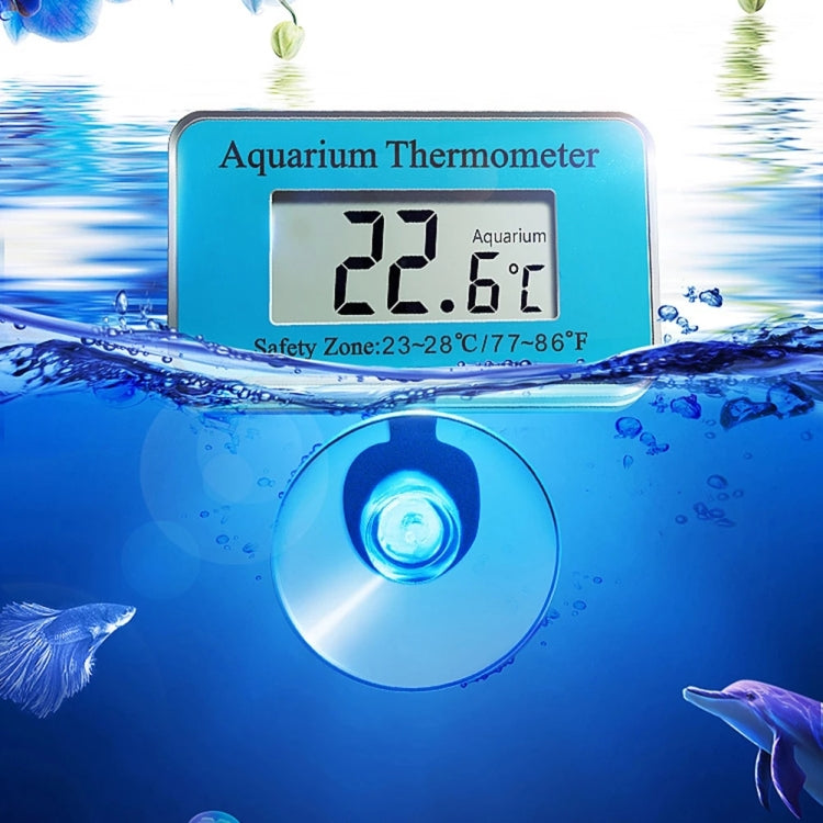 Digital Submersible Fish Tank Aquarium LCD Thermometer(Blue)