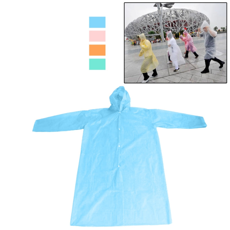 Pocket Emergency Adult Raincoat Attached Hood (Random Color Delivery)