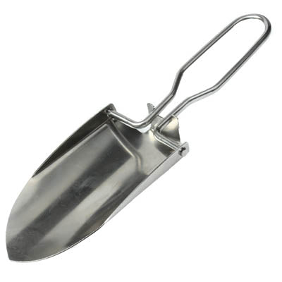 Outdoor Mini Folding Stainless Steel Small Shovel,Size:22.7x6.7x2cm(Silver)