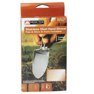 Outdoor Mini Folding Stainless Steel Small Shovel,Size:22.7x6.7x2cm(Silver)