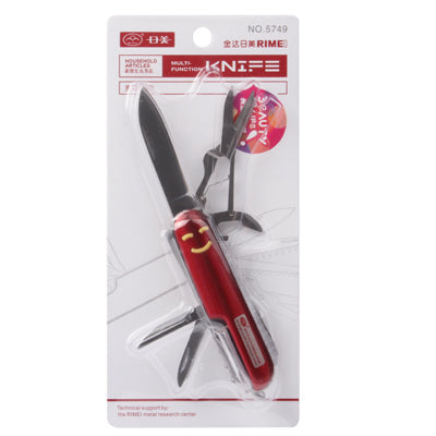 12-in-1 Stainless Steel Multi-function Hands Tool for Outdoor(Red)