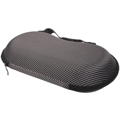 Fashionable Portable Bra Style Molded Storage Bag Case with White Dot Pattern for Travel(Black)
