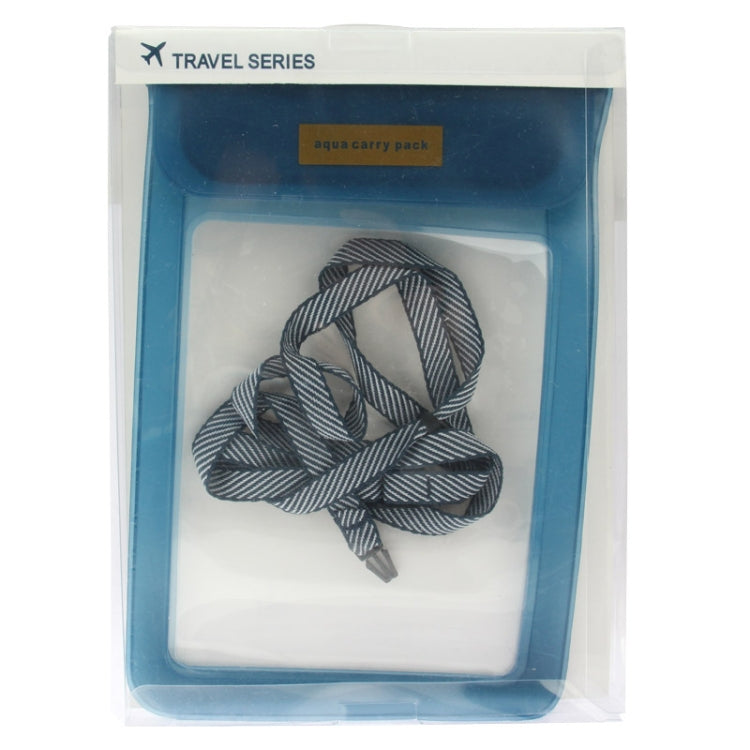Beach Waterproof 7.0-7.7 inch Tablet PC Storage Bag with Strap for Travel, Inner Size: 13.2cm x 17cm(Blue)