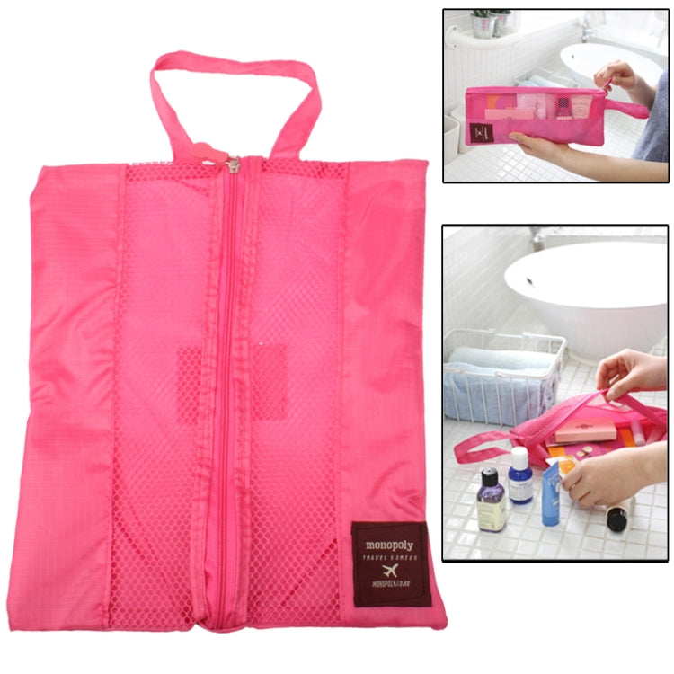 Two Way Long Storage Pouch For Travel(Magenta)