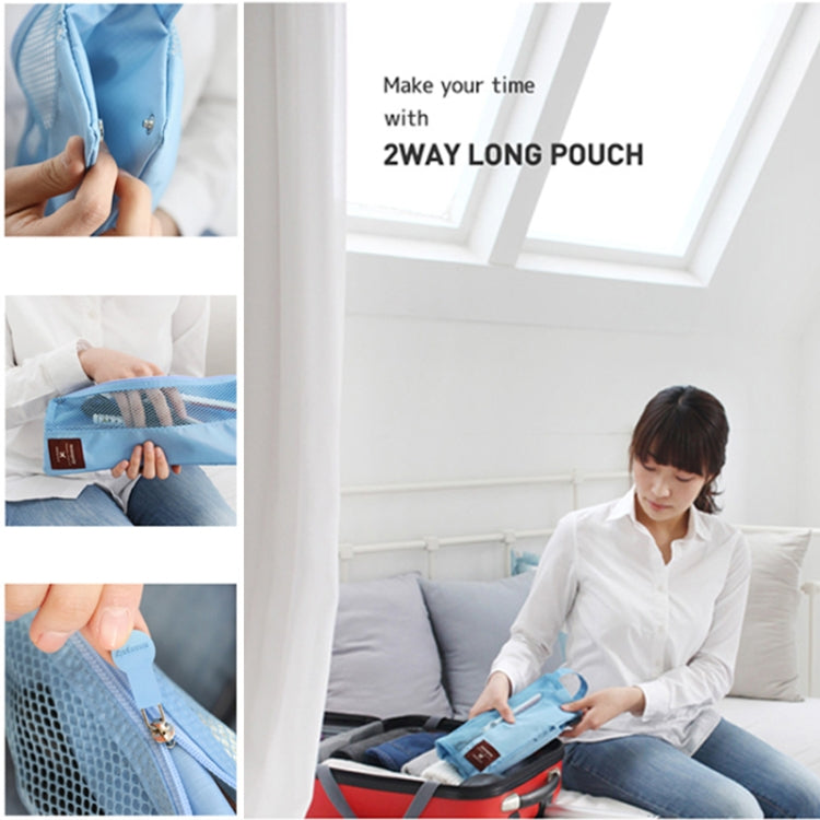 Two Way Long Storage Pouch For Travel(Magenta)