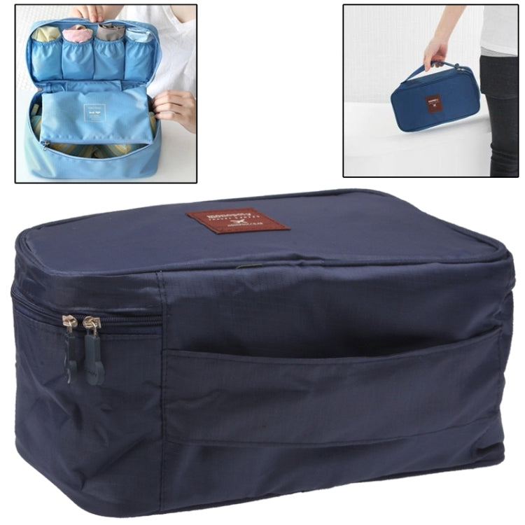 Multifunctional Underwear Pouch Bra Storage Bag for Travel(Dark Blue)
