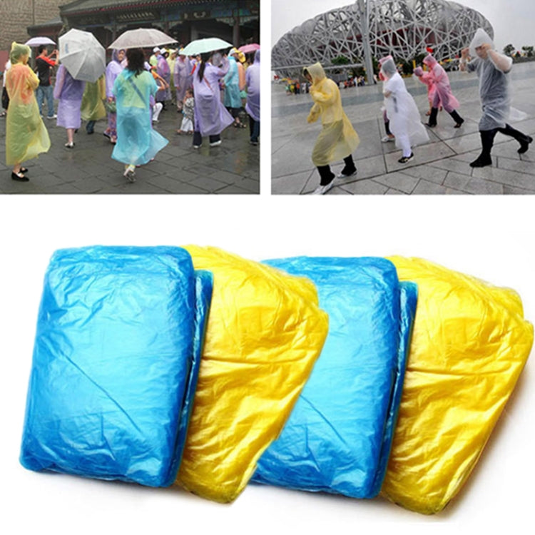 4 PCS Disposable Pocket Emergency Raincoat with String, Random Color Delivery
