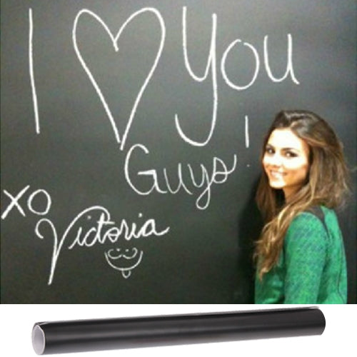 PVC Matte Blackboard Wallpaper / Graffiti Board Blackboard Wallpaper Wall Sticker, Size: 200(L) x 45cm(W)(Black)