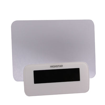 Green LED Light Message Board + LCD Screen Display Clock (Alarm / Temperature / Calendar / Birthday) with Fluorescence Pen(White)