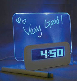 Multi Functional Electronic Alarm Clock Color Highlighter High-speed USB Backlight Message Board /USB Clock
