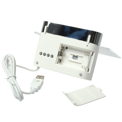 Multifunction LCD Digital Alarm Clock Thermometer + 4-Port USB HUB + Message Board with Blue Light