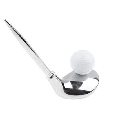 Silver Plated Desk Golf Club Style Ballpen Holder