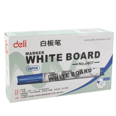 4.5mm Marker White Board Pen, Blue Ink (10pcs in one Packing, the Price is for 10pcs), No. 6807