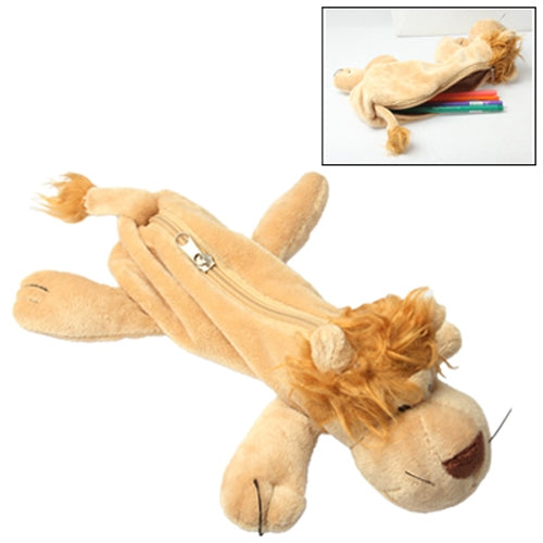 Cute Lion Style Plush Doll Style Pen Pencil Bag