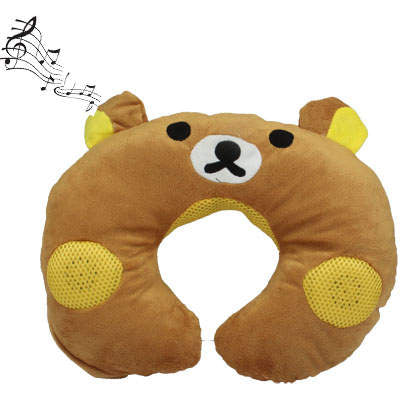 Cartoon Winnie Noon Break Music Pillow (Yellowish Brown)
