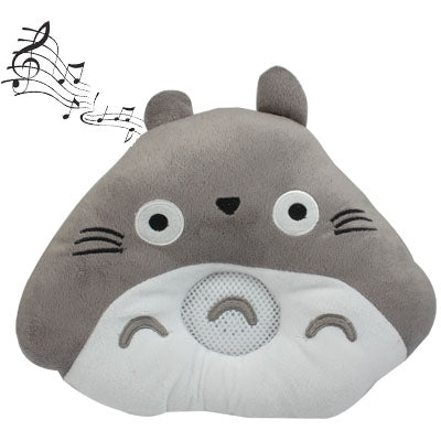 Cartoon Chinchilla Intermediate Single Speaker Noon Break Music Pillow(Grey)