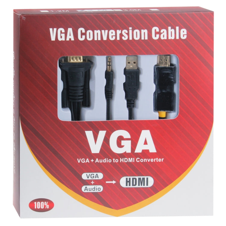 VGA + Audio to HDMI Converter, Powered by USB