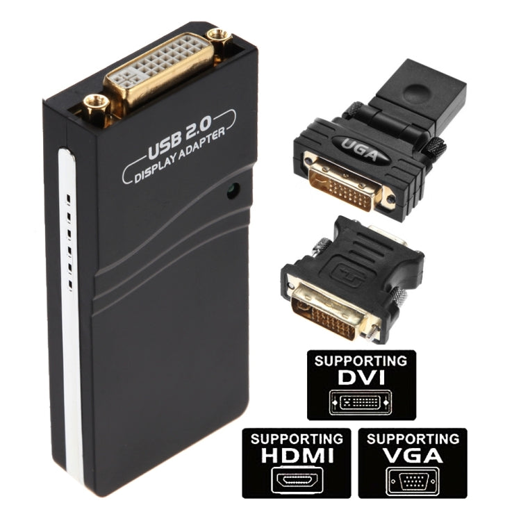 USB 2.0 to VGA, DVI, HDMI Adapter