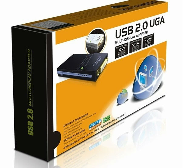USB 2.0 to VGA, DVI, HDMI Adapter