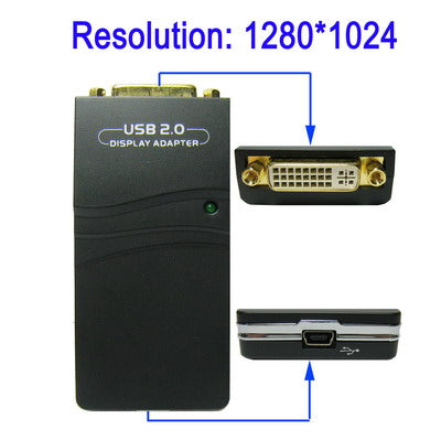 USB 2.0 to VGA, DVI, HDMI Adapter