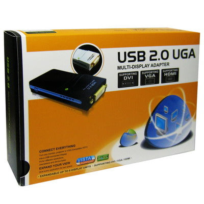 USB 2.0 to VGA, DVI, HDMI Adapter