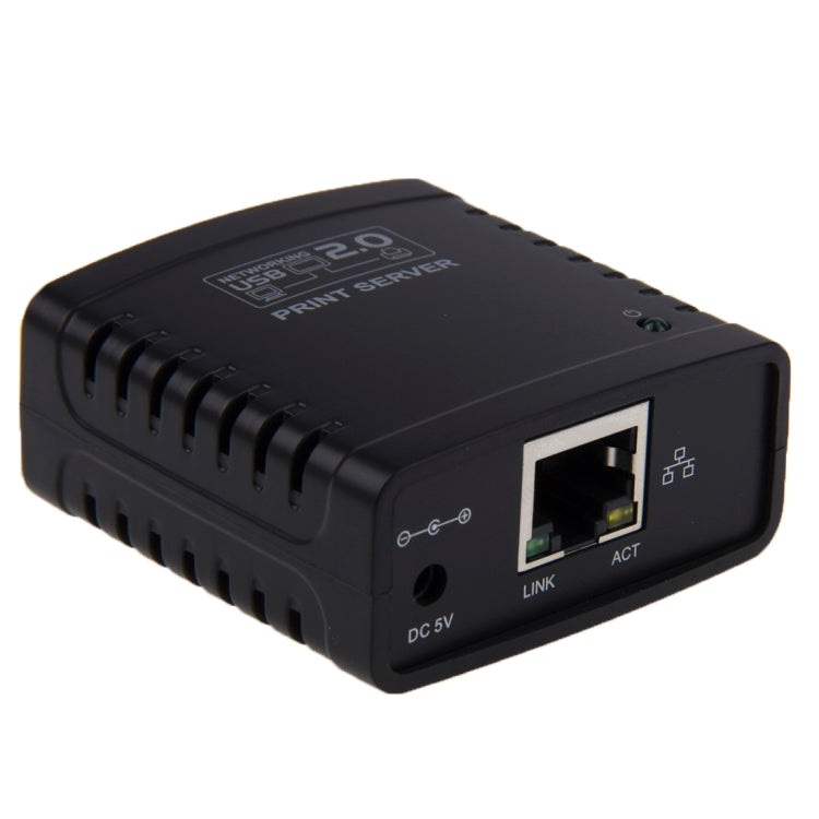 Networking USB 2.0 LPR Print Server (Share LRP Printers, USB Devices Over Wired Ethernet or a Wireless Networking)(Black)