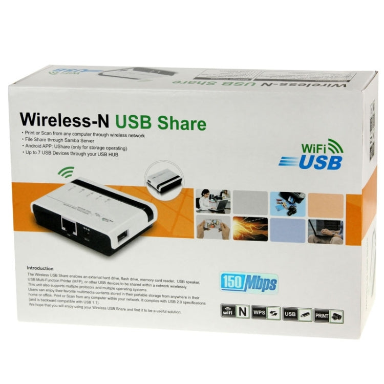 Wireless Networking USB2.0 Server Wireless-N USB Share Wireless Printer Server
