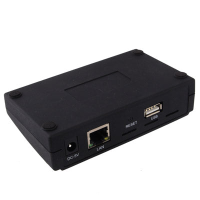 USB 2.0 Network Server (Share LPR Printers, USB Devices Over Wired Ethernet or a Wireless Networking)(Black)