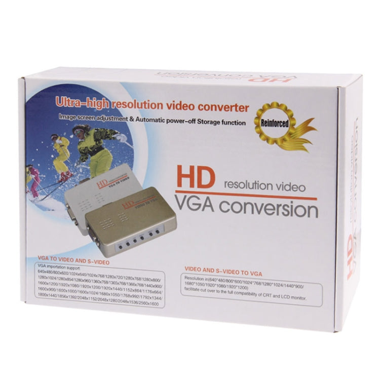 Ultra-high HD Resolution Video VGA Conversion, VGA to (BNC) Video and S-video