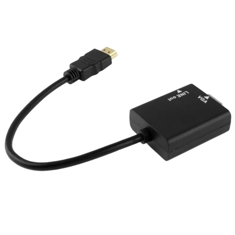 HDMI to VGA & Audio HD Conversion Adapter Cable(Black)