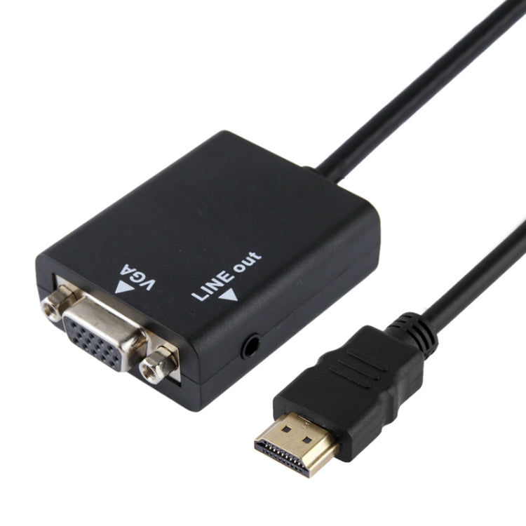HDMI to VGA & Audio HD Conversion Adapter Cable(Black)