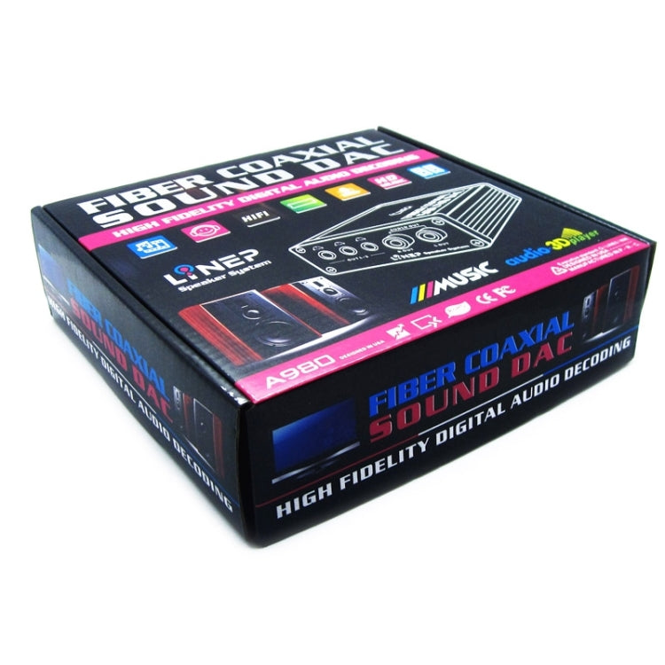 A980 HiFi Digital Optical Fiber/Coaxial Decode Audio Output