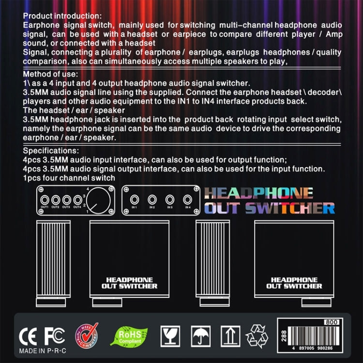 A985 Four-channel Audio Signal Switcher