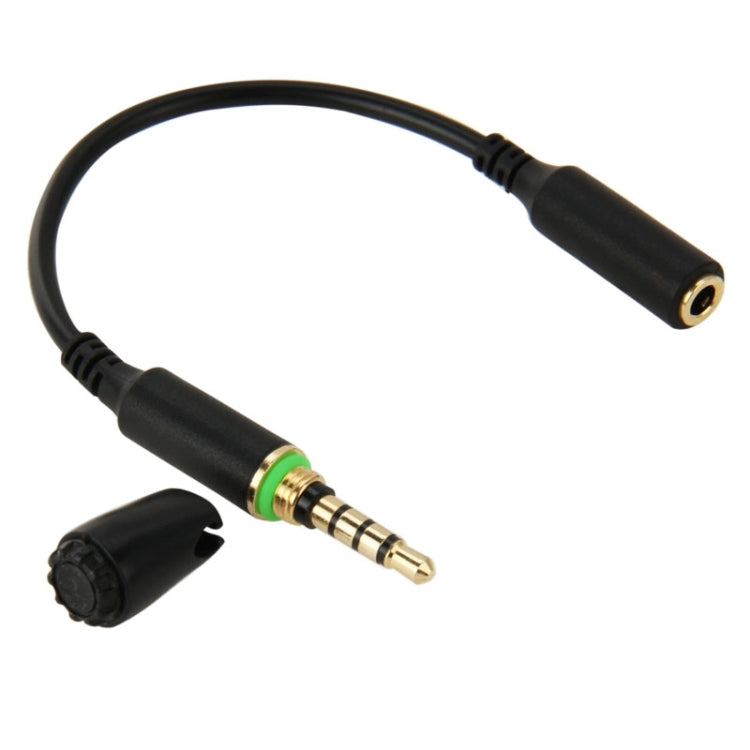 Waterproof Cover Headphone Adapter Plug Replacement Cable 3.5mm Female to Male Cables with Seal Cap for iPhone 6 & 6 Plus, Length: 14cm