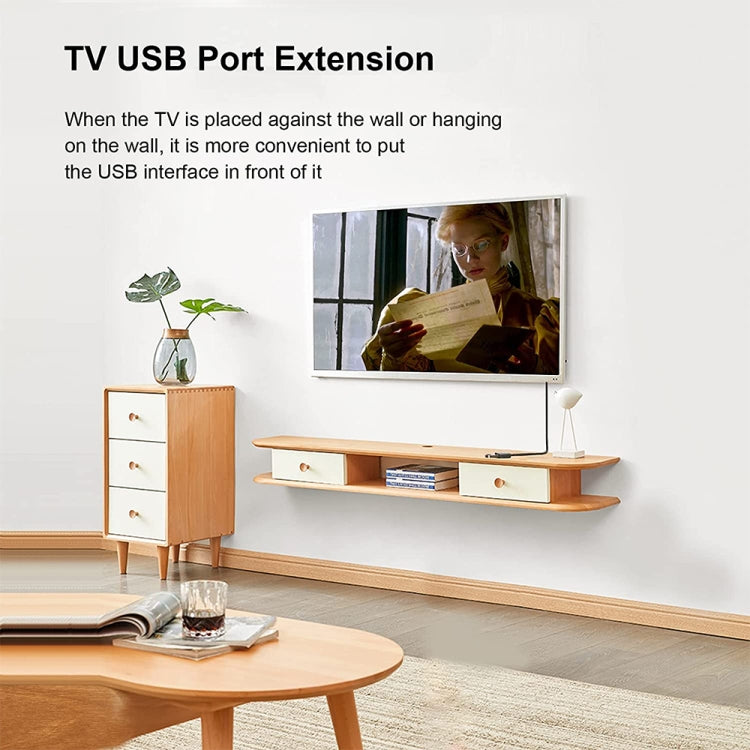 22cm USB-C / Type-C 3.1 Male to USB 3.0 Female Adapter Cable(Black)