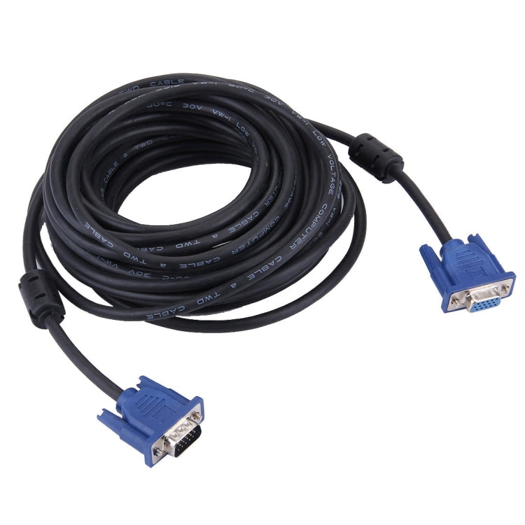 10m Good Quality VGA 15 Pin Male to VGA 15 Pin Female Cable for LCD Monitor, Projector, etc