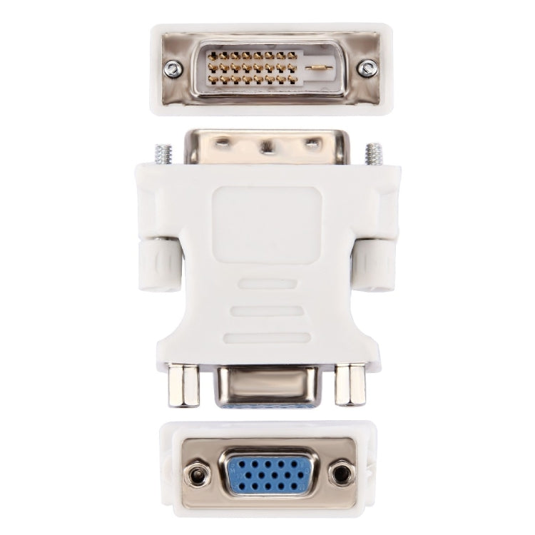 DVI 24+1 Pin Male to VGA 15Pin Female Adapter(White)
