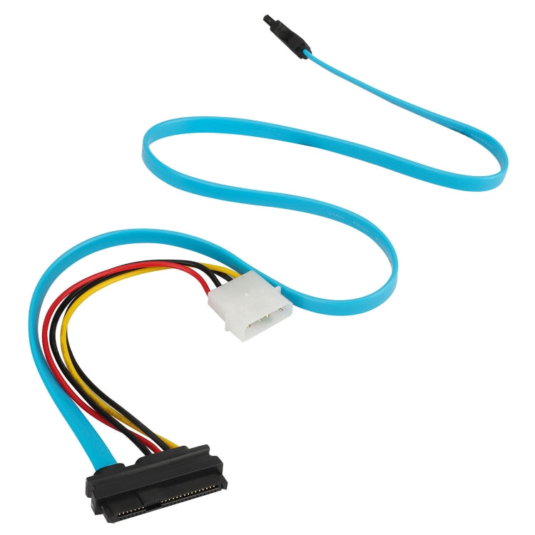 29 Pin SATA Female to 7 Pin Female and 4 Pin Power Cable, Length: 70cm