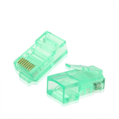 30 PCS High-Performance RJ45 Connector Modular Plug(Green)