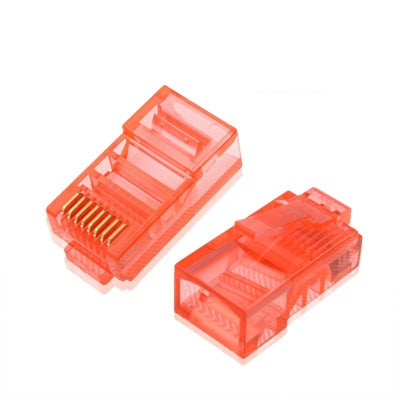 30 PCS High-Performance RJ45 Connector Modular Plug(Red)